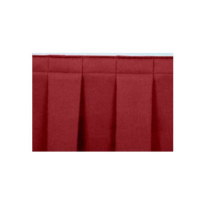 4'L Box-Pleat Skirting for 24"H Stage - Red