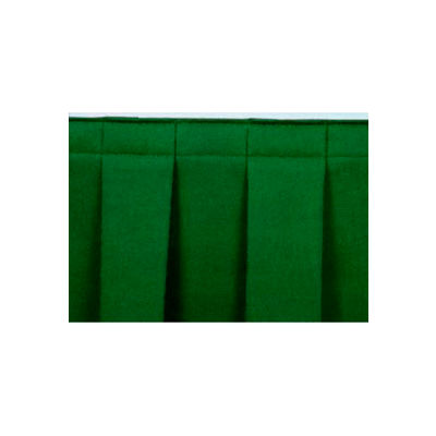 8'L Box-Pleat Skirting for 24"H Stage - Green