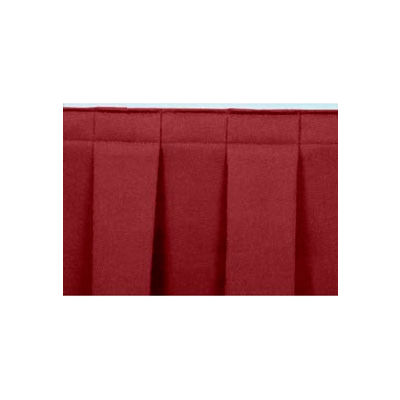 4'L Box-Pleat Skirting for 8"H Stage - Red