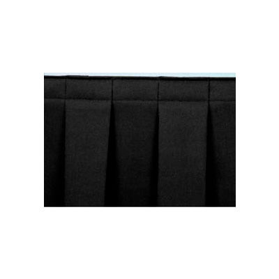 8'L Box-Pleat Skirting for 8"H Stage - Black