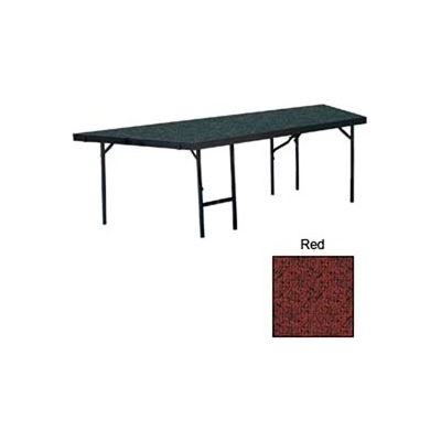 Stage Pie Unit with Carpet for 36"W x 24"H Stage Units - Red