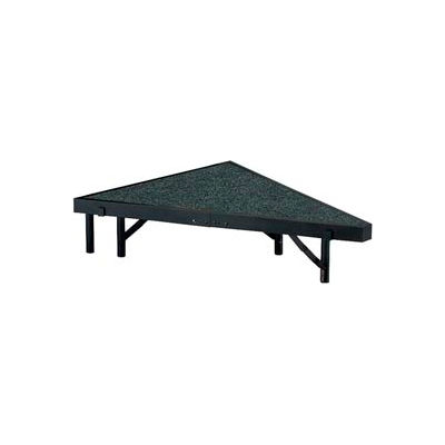 Stage Pie Unit with Carpet for 36"W x 8"H Stage Units - Grey