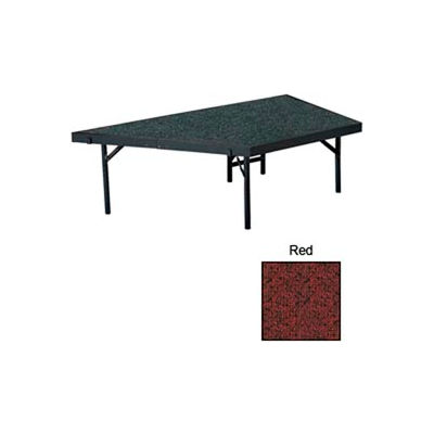 Stage Pie Unit with Carpet for 48"W x 16"H Stage Units - Red