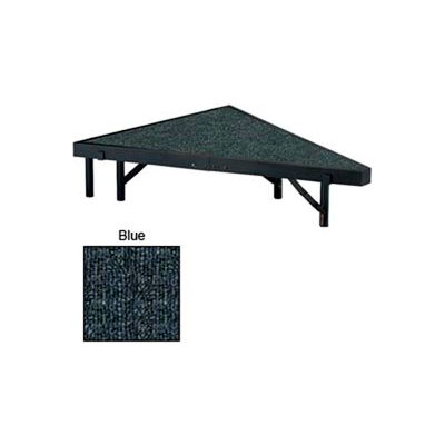 Stage Pie Unit with Carpet for 48"W x 8"H Stage Units - Blue