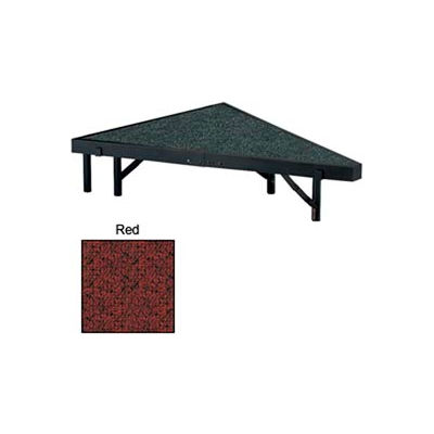 Stage Pie Unit with Carpet for 48"W x 8"H Stage Units - Red