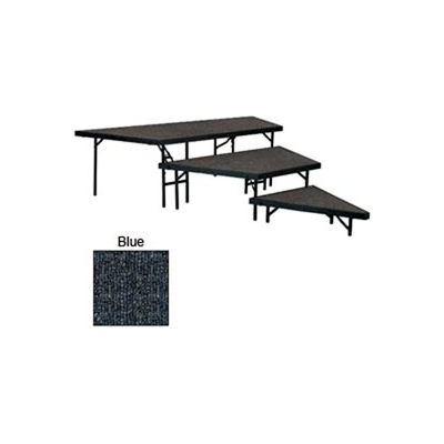 Stage Pie Set with Carpet for 36"W Stage Units - 8"H, 16"H & 24"H - Blue