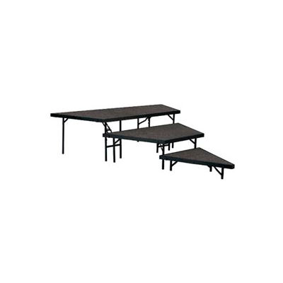 Stage Pie Set with Carpet for 36"W Stage Units - 8"H, 16"H & 24"H - Grey