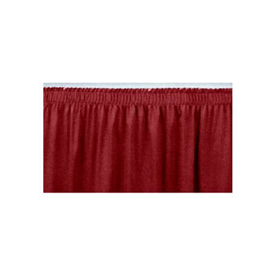8'L Shirred-Pleat Skirting for 16"H Stage - Red