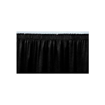 4'L Shirred-Pleat Skirting for 24"H Stage - Black