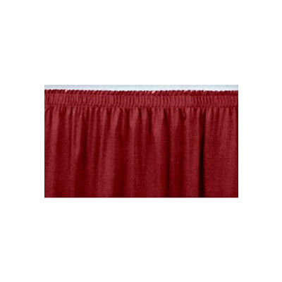 8'L Shirred-Pleat Skirting for 8"H Stage - Red