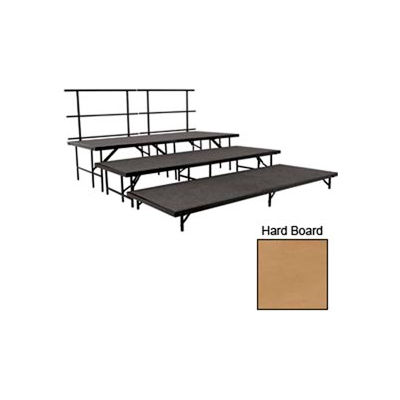 Stage Set with Hardboard - 96"L x 36"W - 8"H, 16"H, 24"H & Two Guard Rails