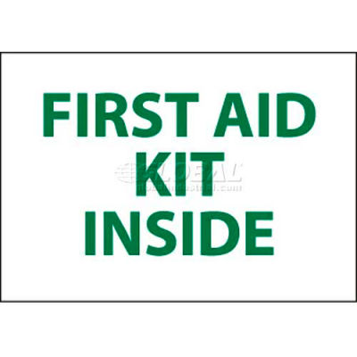 NMC M65PP signe, First Aid Kit intérieur, 3 "X 5", blanc/vert