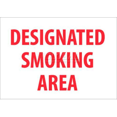NMC M701R aucun signe de zone non-fumeurs, n’espace fumeurs, 7 "X 10", blanc/rouge