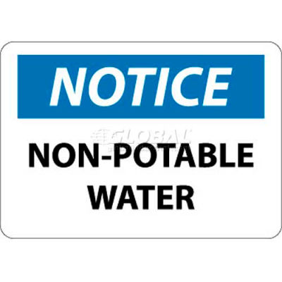 Avis de NMC N322PB signe de OSHA, eau Non Potable, 10 "X 14", blanc/bleu/noir