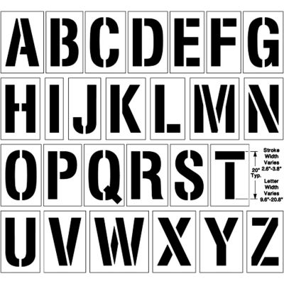 Newstripe 20 » Alphabet complet, 1/8 » Épaisseur, PolyTough, Plastique, Blanc