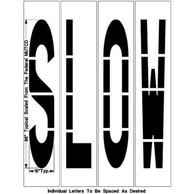 Newstripe 96 » Federal SLOW, 1/8 » Thick, PolyTough, Plastic, White