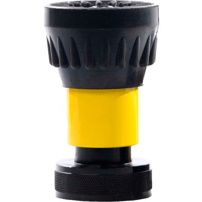 NPSH industrielle de buse de brouillard avec le pare-chocs noir, aluminium 1-1/2 », corps jaune de haute visibilité