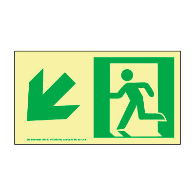 Glow NYC - Directional Sign Down Left