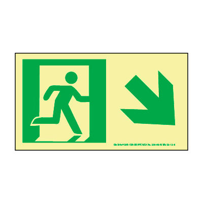 Glow NYC - Directional Sign Down Right