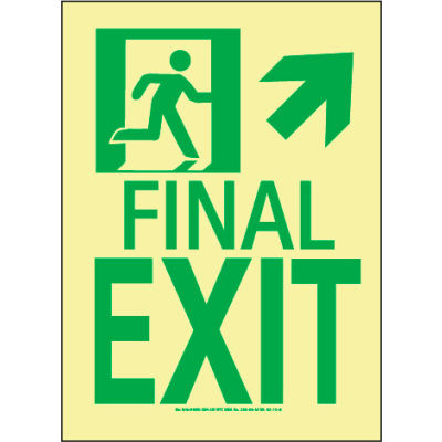 Glow NYC - Directional Exit Sign Up Right
