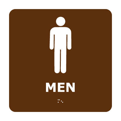 Graphic Braille Sign - Men - Brown