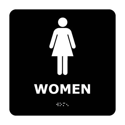 Graphic Braille Sign - Women - Black
