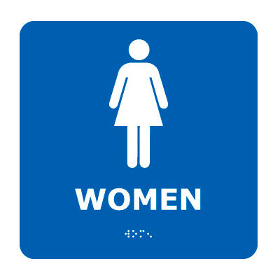 Graphic Braille Sign - Women - Blue