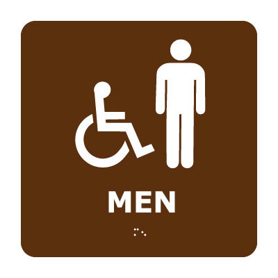 Graphic Braille Sign - Men - Brown