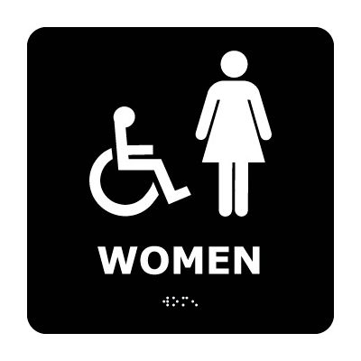 Graphic Braille Sign - Women - Black