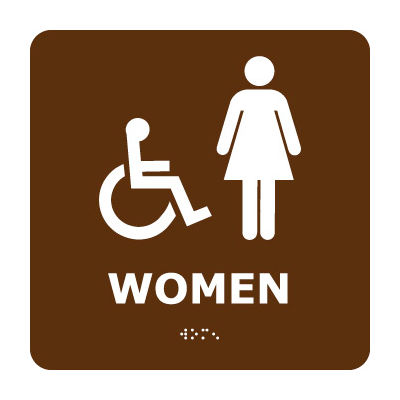 Graphic Braille Sign - Women - Brown