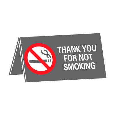 Thank You For Not Smoking Desk Sign