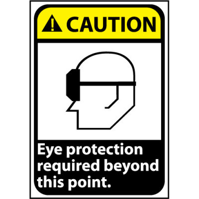 Caution Sign 14x10 Aluminum - Eye Protection Required
