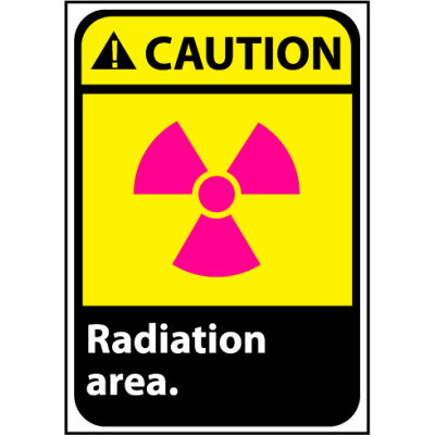 Caution Sign 14x10 Vinyl - Radiation Area
