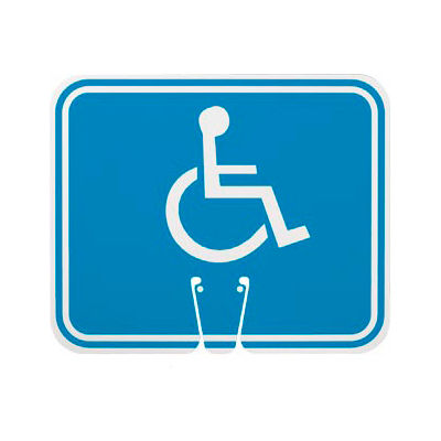 Cone Sign - Handicapped