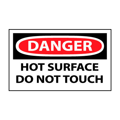 Machine à étiquettes - Ne touchez pas à la Surface chaude danger