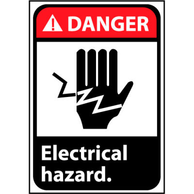 Danger Sign 14x10 Vinyl - Electrical Hazard