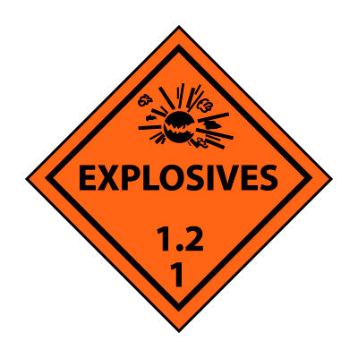 DOT Placard - Explosives 1.21