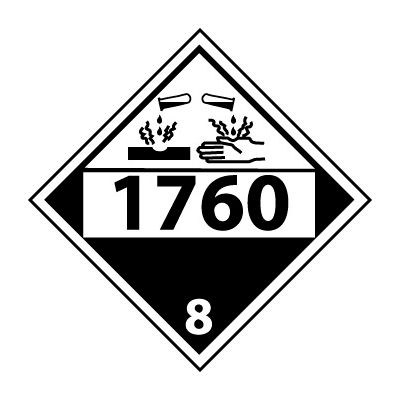 DOT Placard - 1760 8
