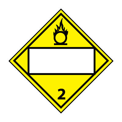 DOT Placard - Oxygen 2