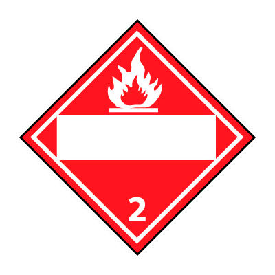 DOT Placard - Flammable Gas 2