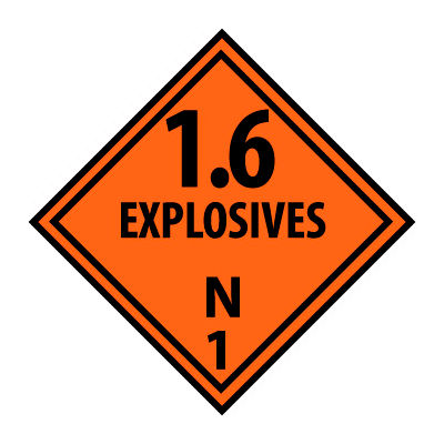 DOT Placard - Explosives N1