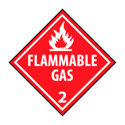 DOT Placard - Flammable Gas 2