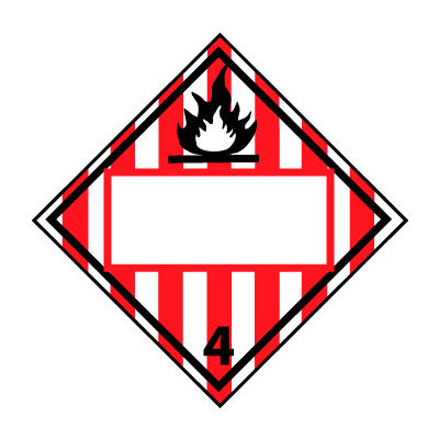 DOT Placard - Flammable Solid 4