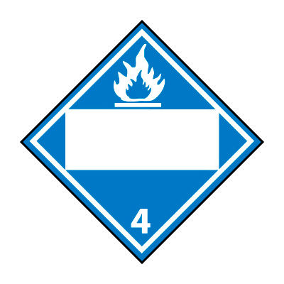 DOT Placard - Dangerous When Wet 4
