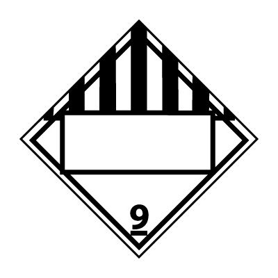 DOT Placard - Class 9 Blank