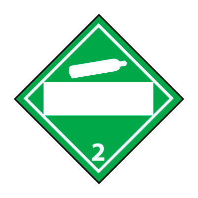 DOT Placard - Non Flammable Gas 2 Blank