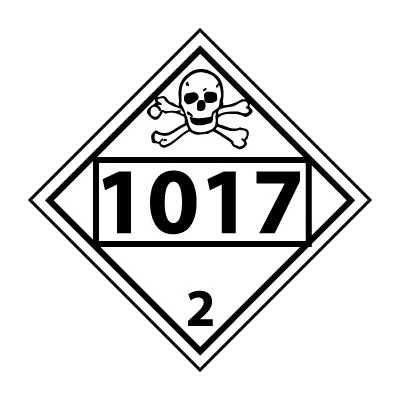 DOT Placard - Four Digit 1017