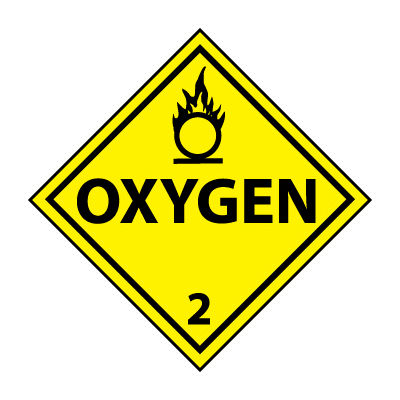 DOT Placard - Oxygen 2