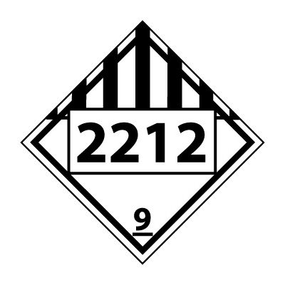 DOT Placard - Four Digit 2212