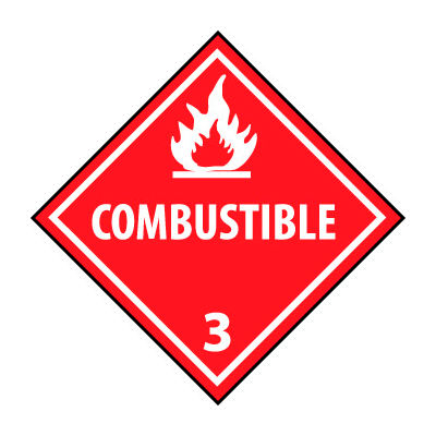 DOT Placard - Combustible 3